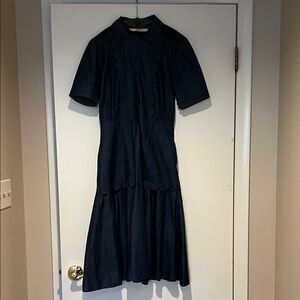 Dark Chambray Button-Up Dress